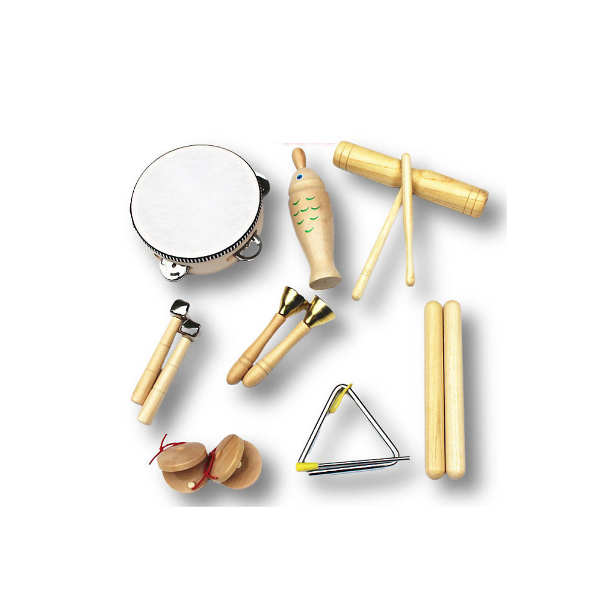 Musikinstrumentensatz aus Holz, Kombination von Lehrmitteln Mmusikalisches Spielzeug für die Früherziehung