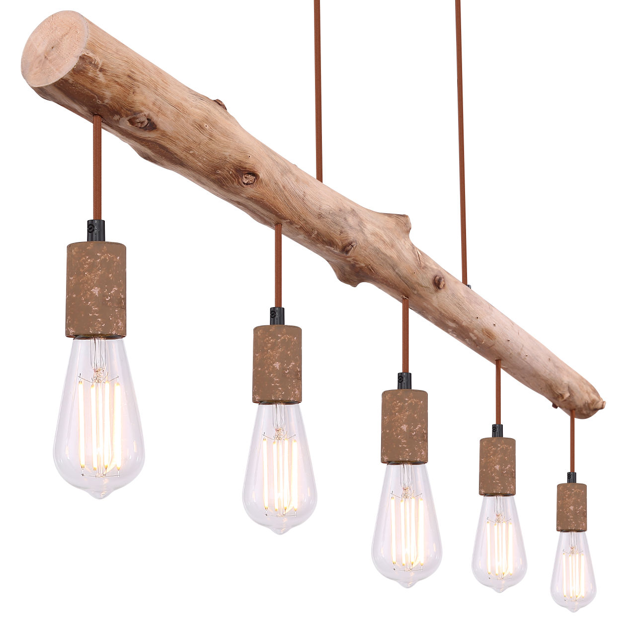 Globo Lighting - JAKOB - Hängeleuchte Metall rostfarben, 5x E27