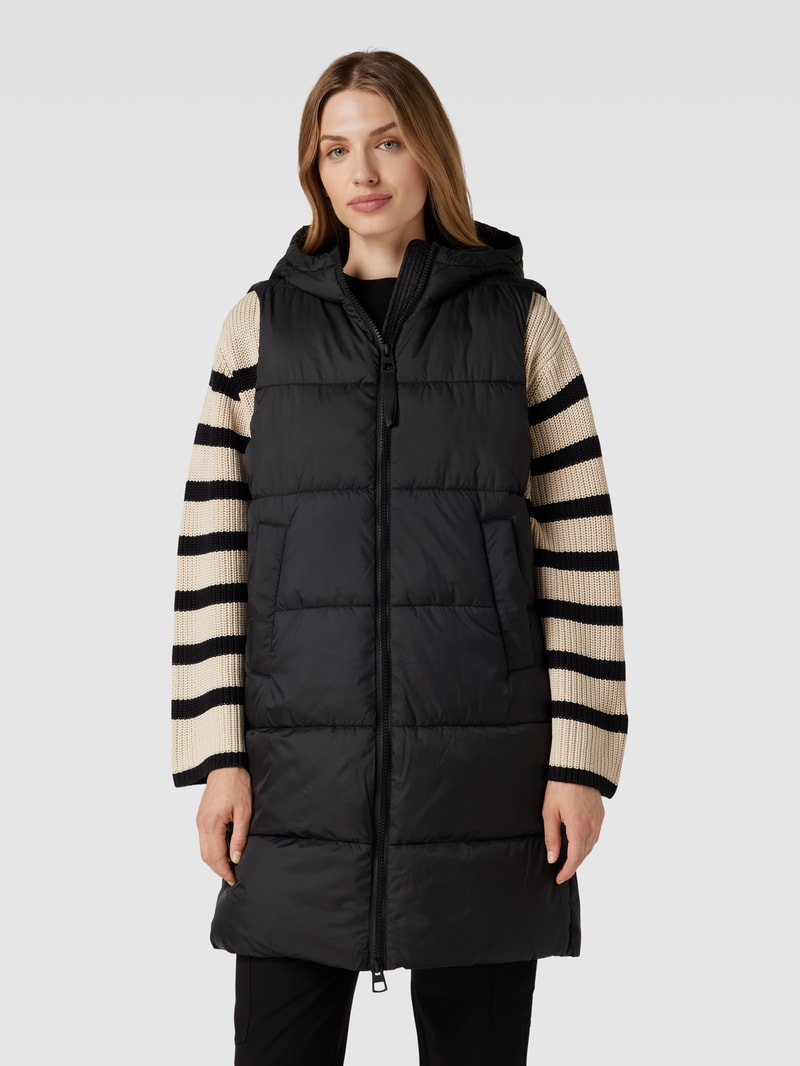 Weste mit Steppnähten Modell 'Puffer' in schwarz
