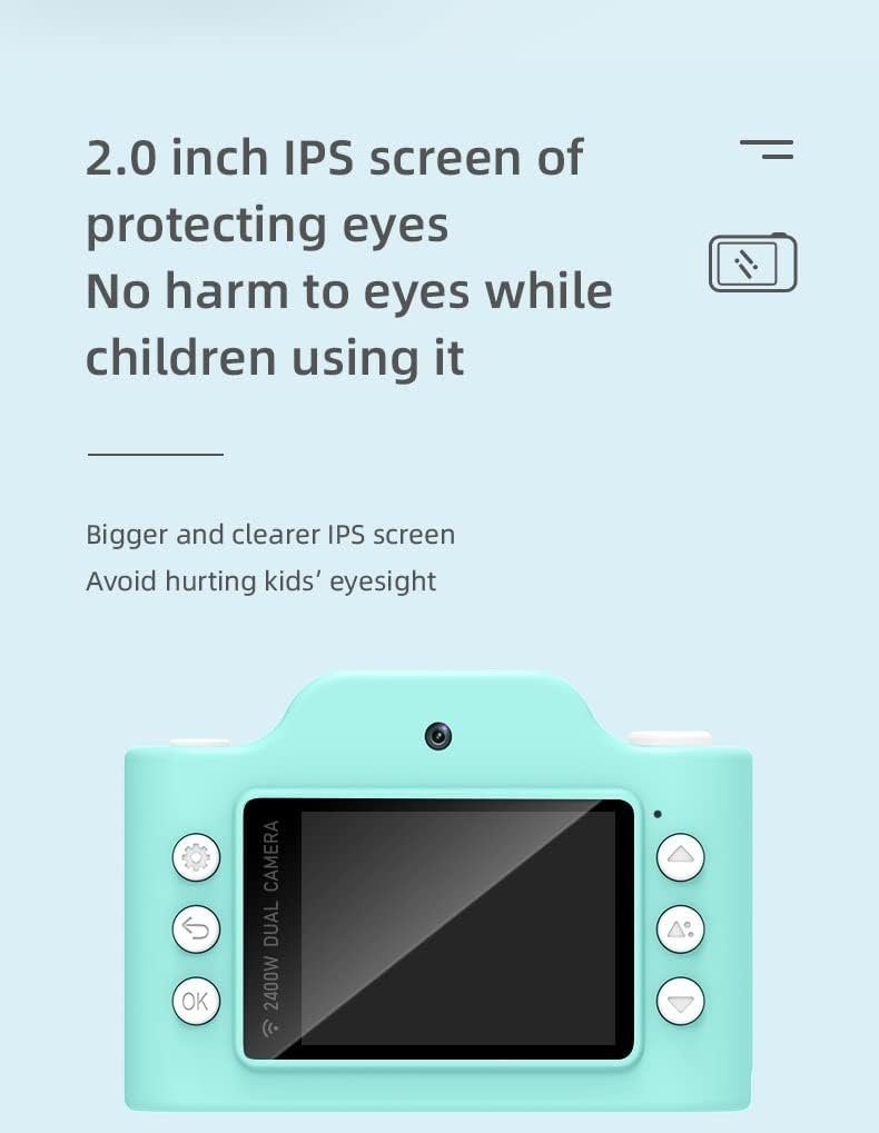 A Ade 32MP 1080P Digitalkamera mit 2 Zoll Bildschirm Kinderkamera (32 MP, WLAN (Wi-Fi), inkl. Dual-Objektiv, 32GB TF-Karte)