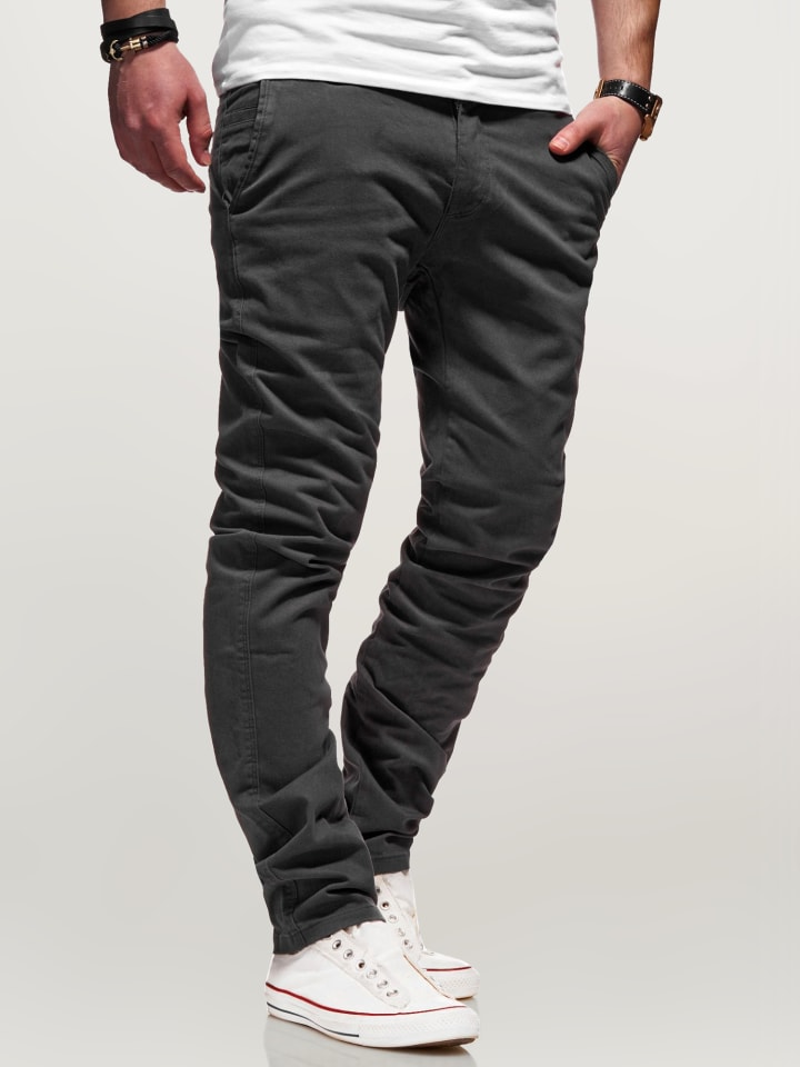 behype Chinohose Heritage in dunkelgrau günstig kaufen