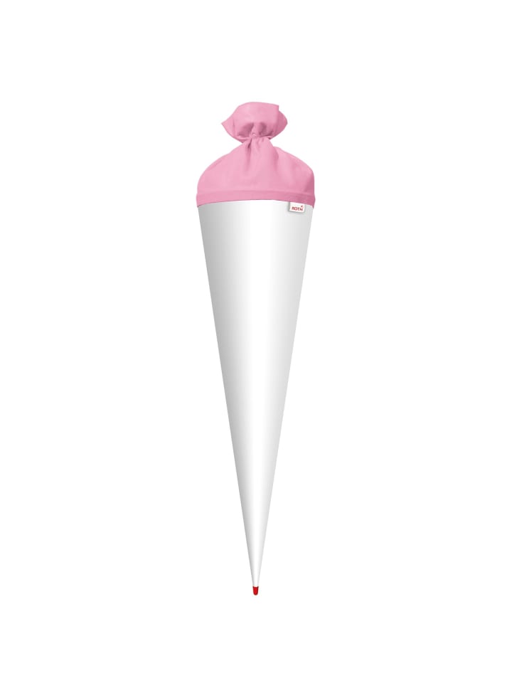 ROTH Bastel-Schultüte groß weiß 70 cm Filzverschluss pink in Weiß günstig kaufen onesize