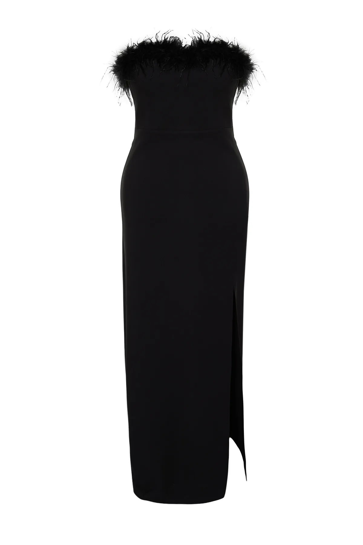 Trendyol Curve  Schwarzes Finike-Webkleid in Übergröße