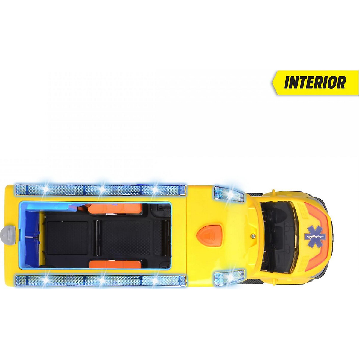 Rettungswagen Mercedes-Benz Sprinter Rescue mit Sirene, Blaulicht & Krankenwagen-Zubehör, 34,5 cm
