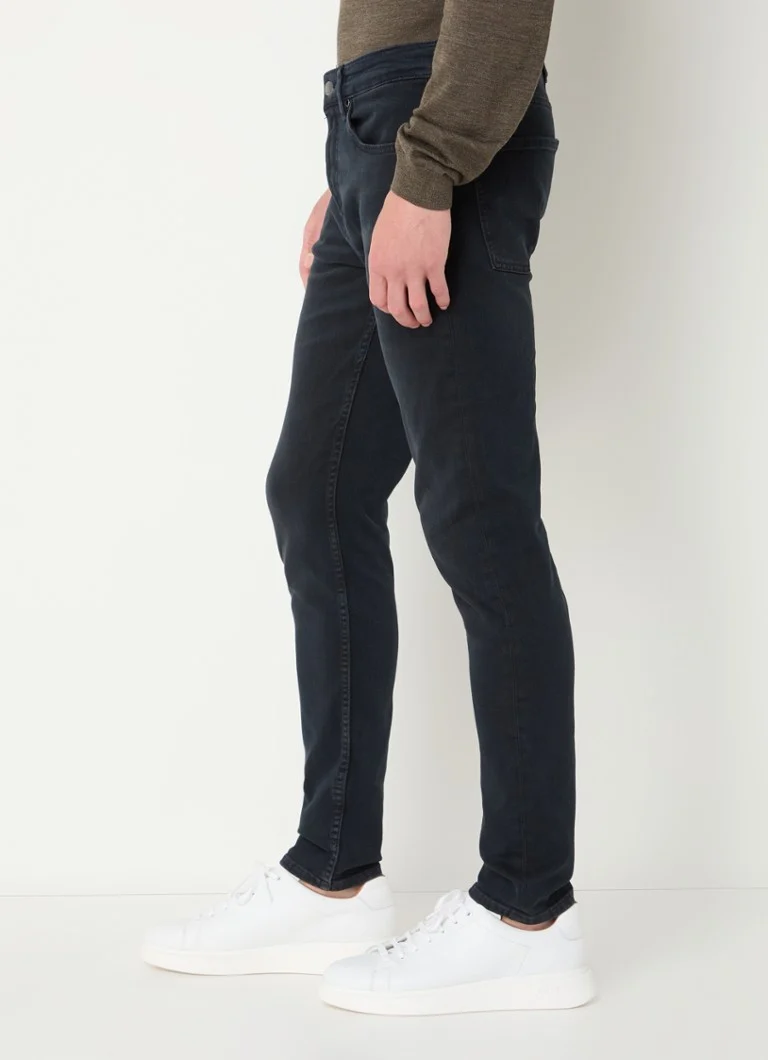 Blugi HUGO BOSS Delano slim fit cu efect decolorat