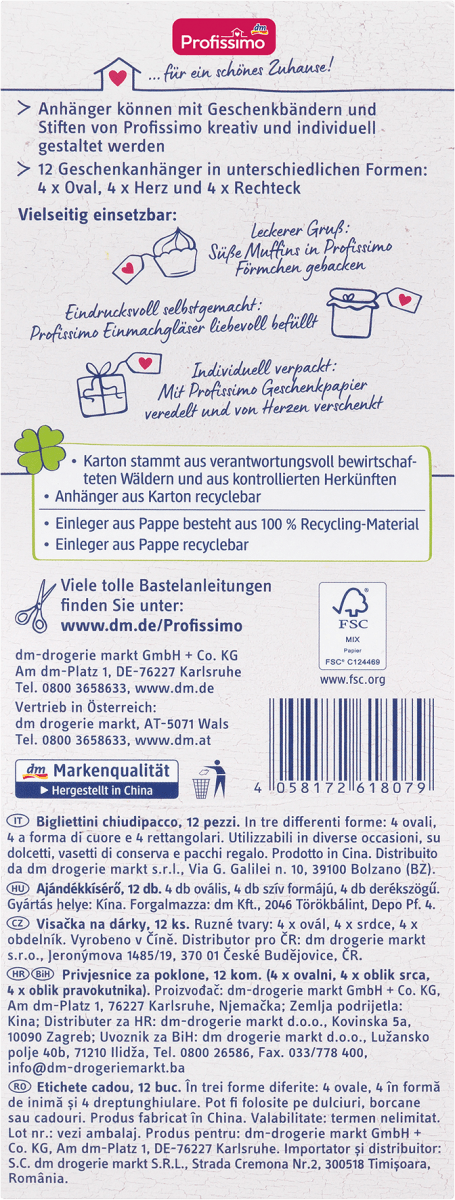 Geschenkanhänger \Bordürenrand\