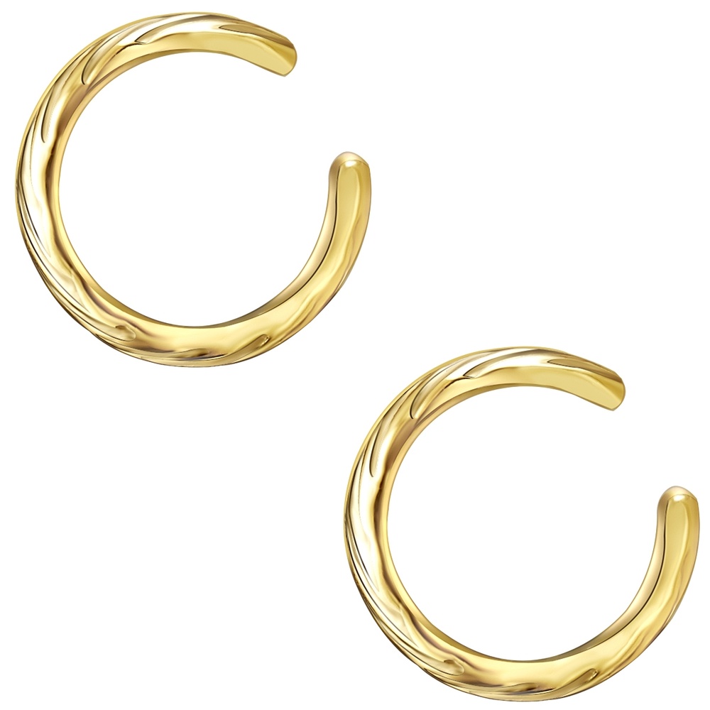 Glanzstücke München Manchette d'oreille en argent Argent sterling en Or jaune Boucles d'oreilles