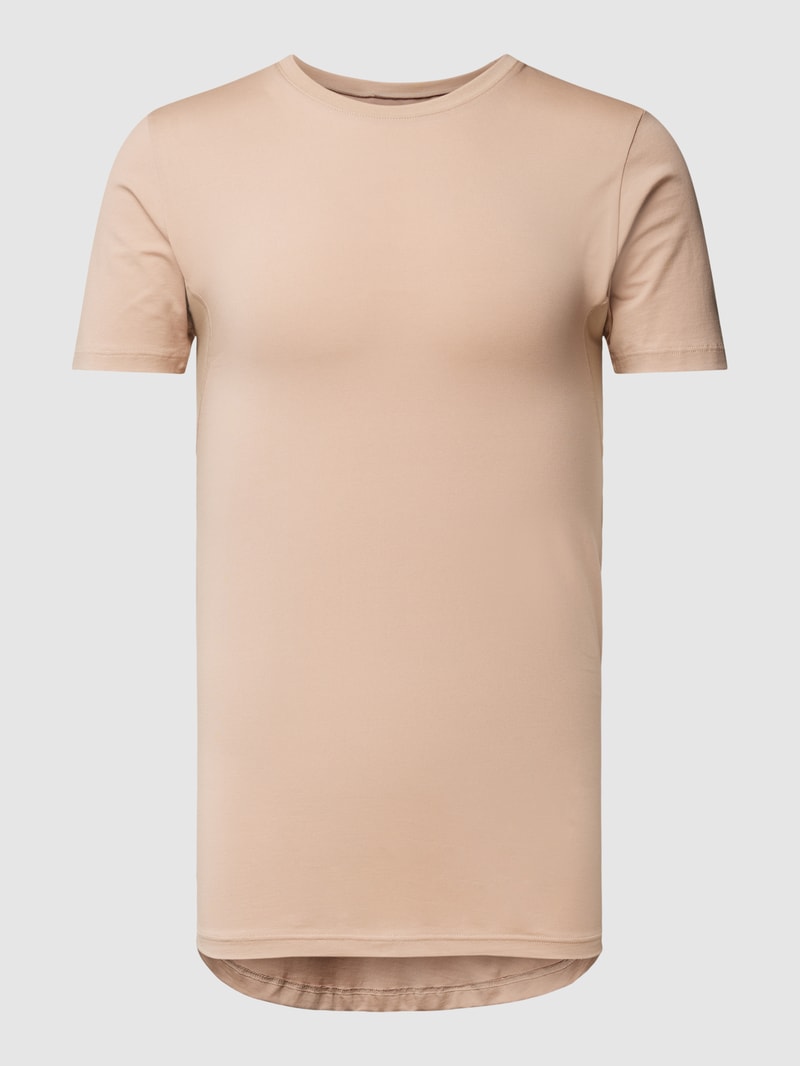 T-Shirt mit Rundhalsausschnitt in beige
