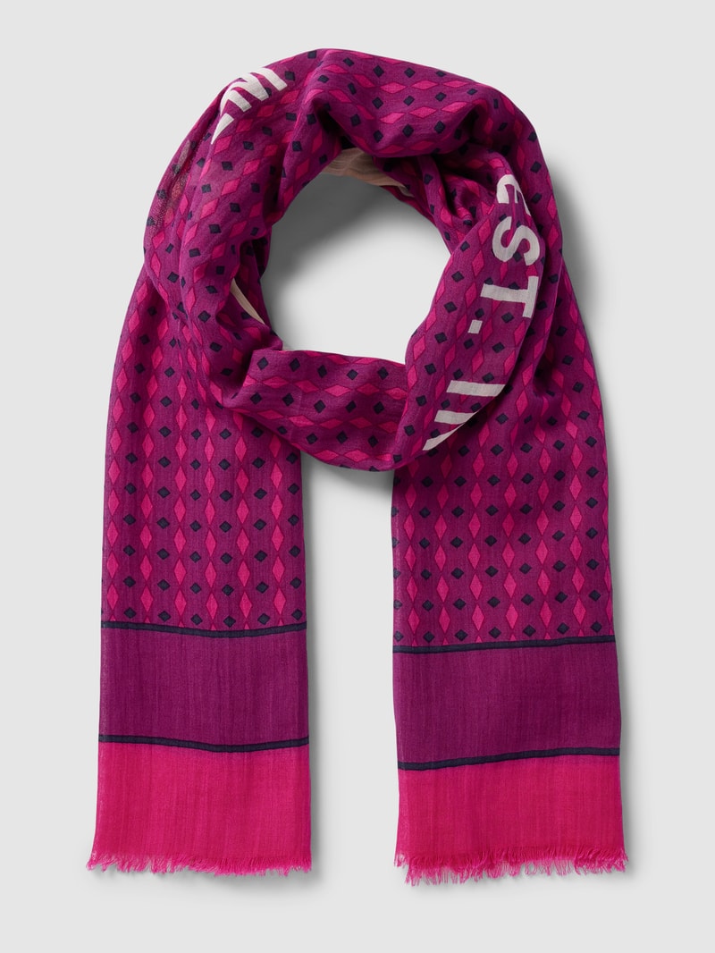 Schal mit Allover-Muster in pink