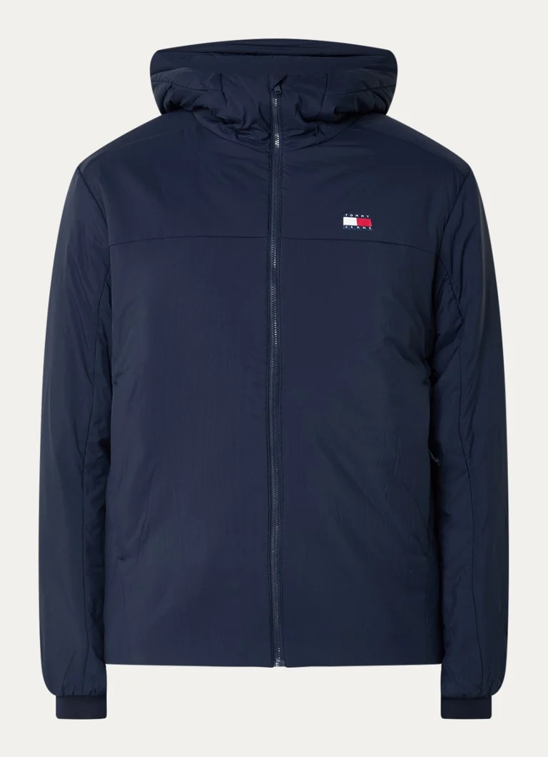 Jaqueta acolchoada Tommy Hilfiger com capuz e bordado do logotipo.