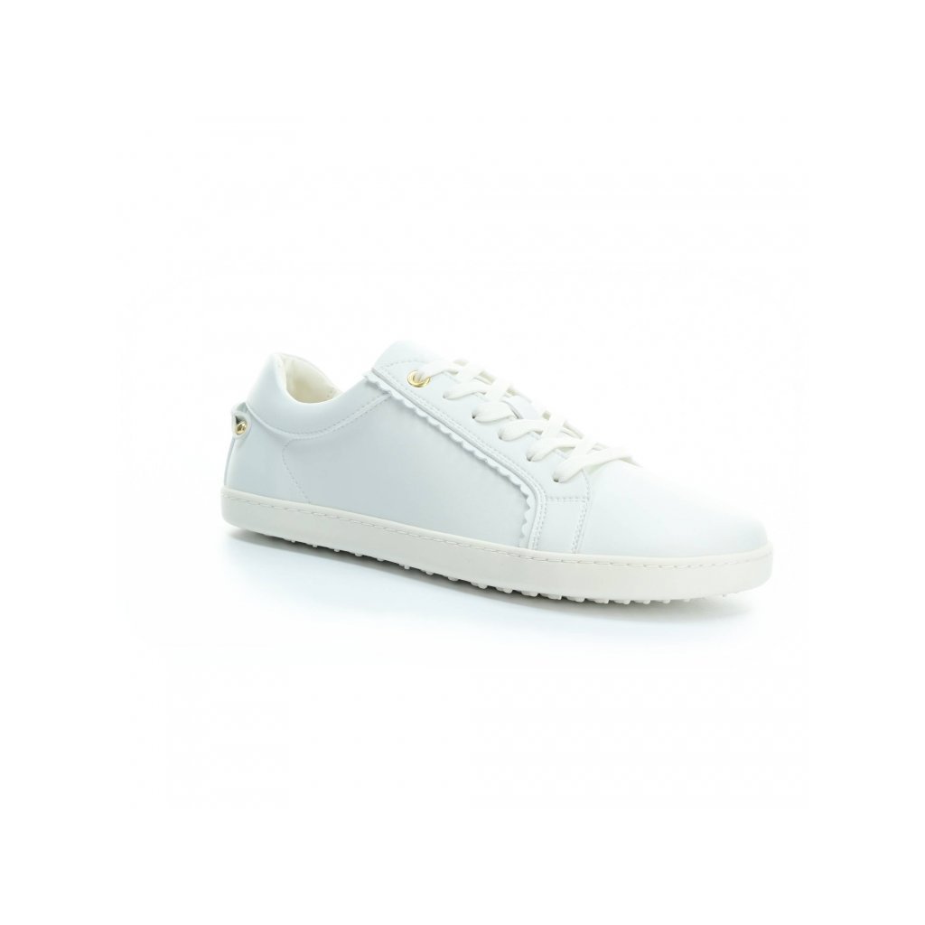 Shapen Feelin Chic White Leather Barfuß-Halbschuhe