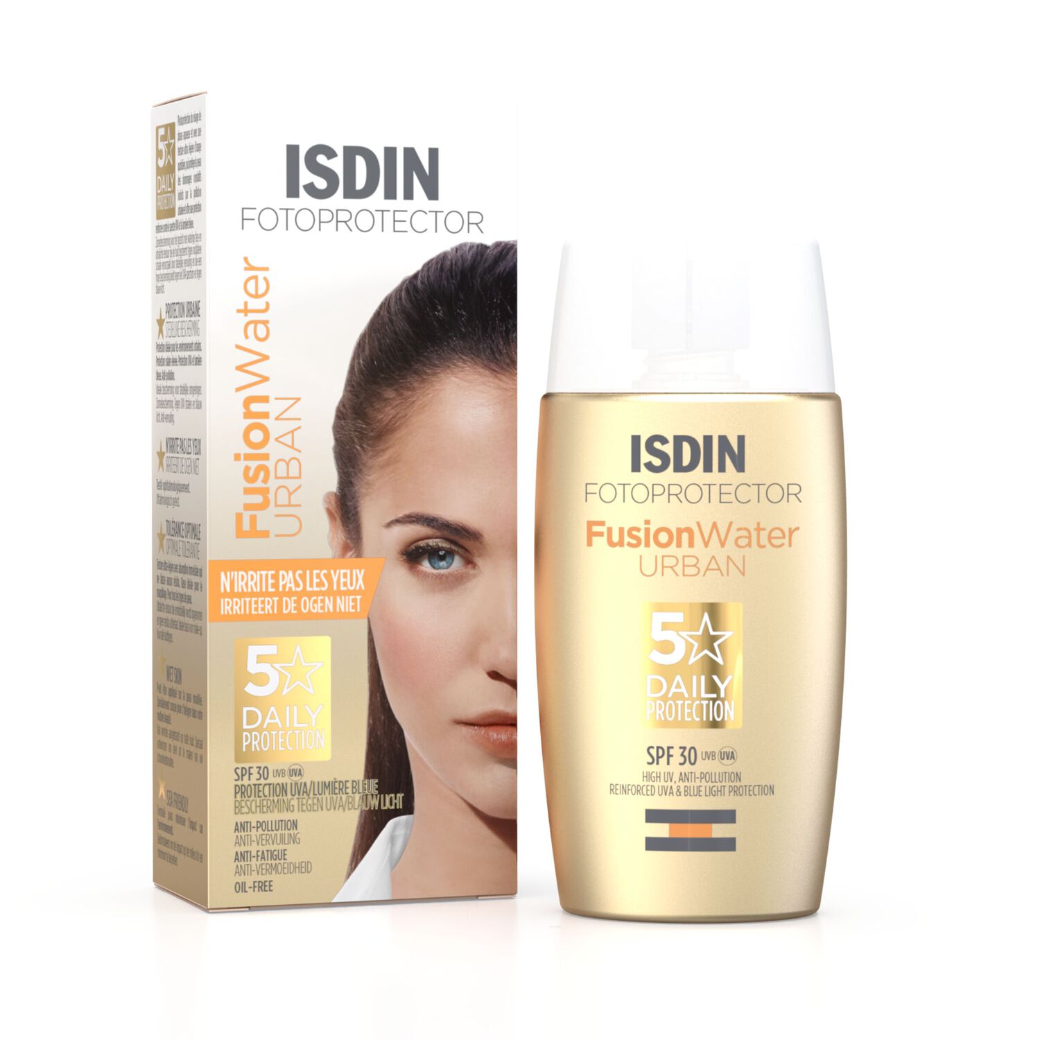 Isdin Fusion Water Urban Crème solaire visage anti-pollution SPF30 50ml