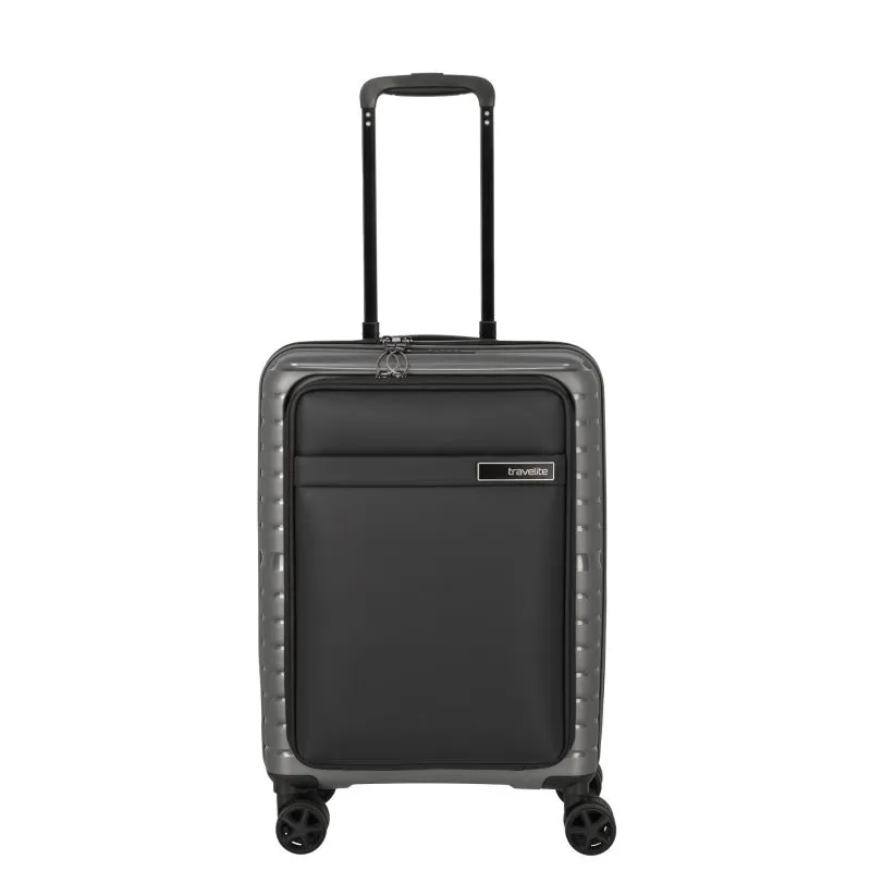 Travelite TRIENT Trolley S (55cm) mit Vortasche (4 Rollen) - Anthrazit