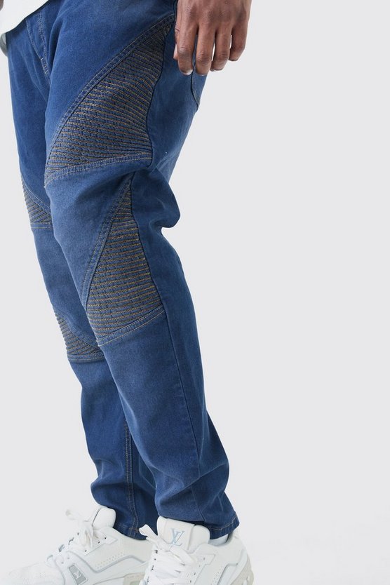 Plus Stretch Skinny Bikerjeans