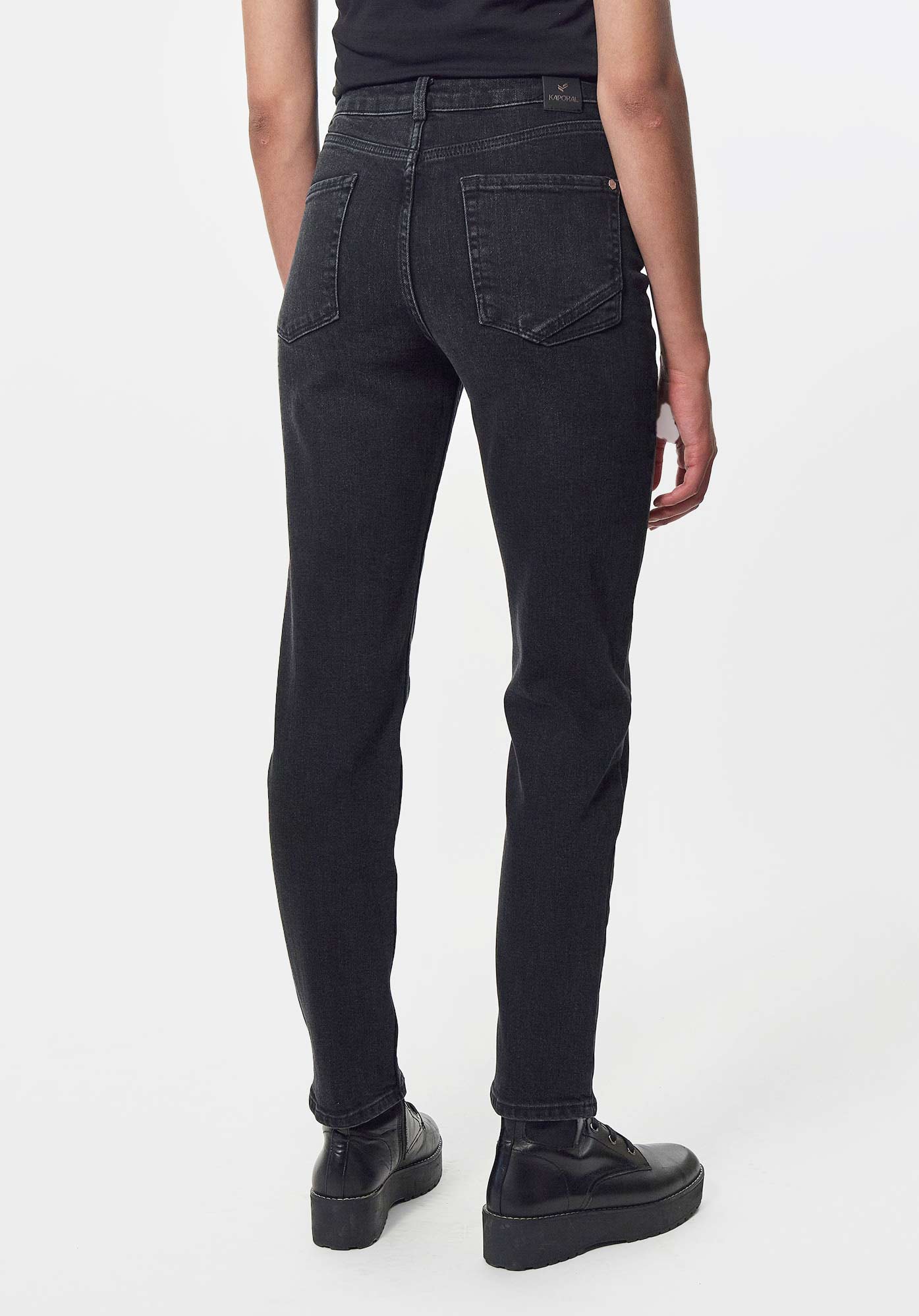 SLAN   Jean straight noir Femme