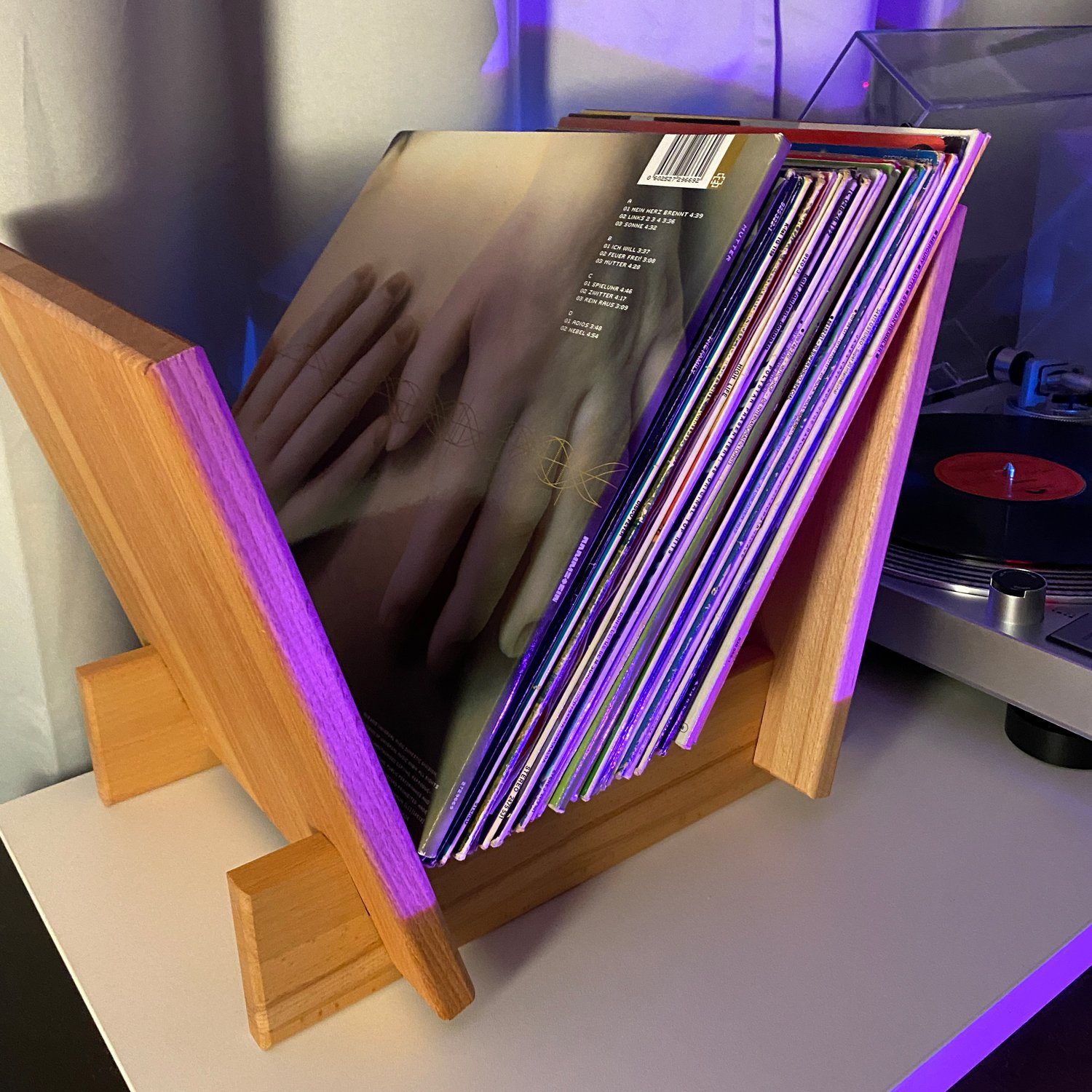 Rikmani CD-Regal Aufbewahrung von Vinylplatten - Schallplattenhalter ALEX