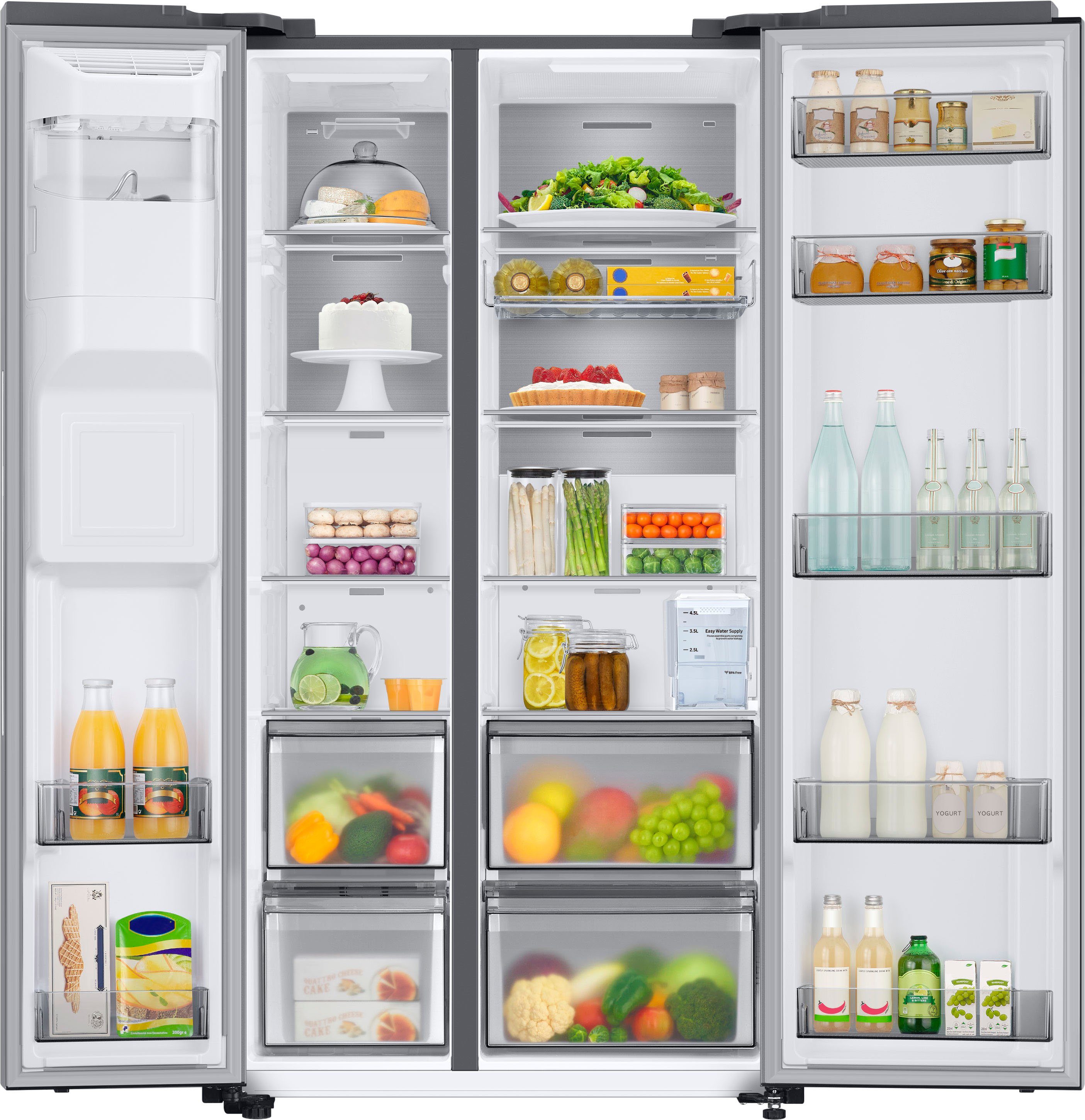 Samsung Side-by-Side RS8000 RS6GA854CSL, 178 cm hoch, 91,2 cm breit, interner Wassertank-kein Festwasseranschluss nötig