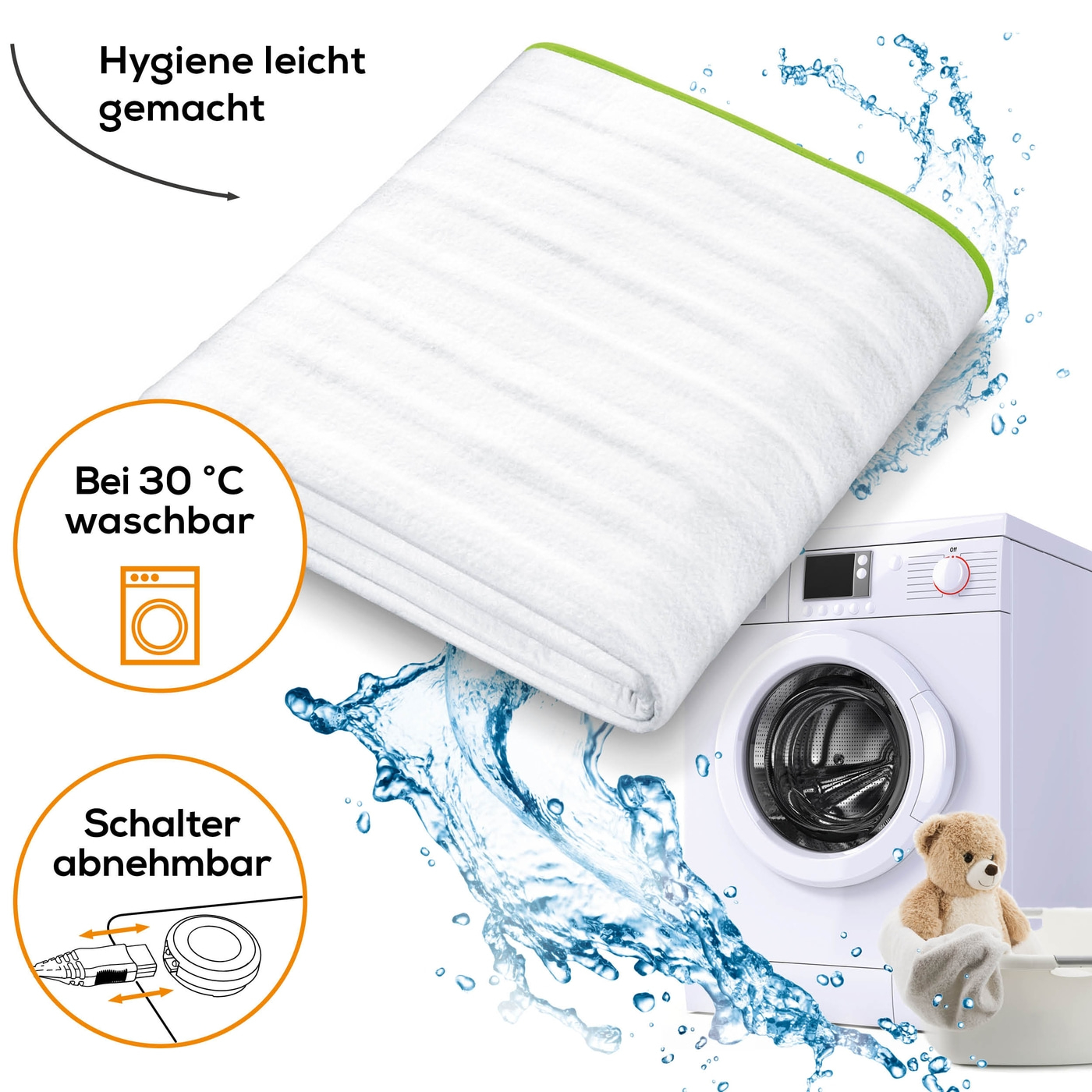 Beurer Wärmeunterbett TS 15-Atmungsaktives Wärmeunterbett mit Fixierung an der Matratze - 150 x 80 cm