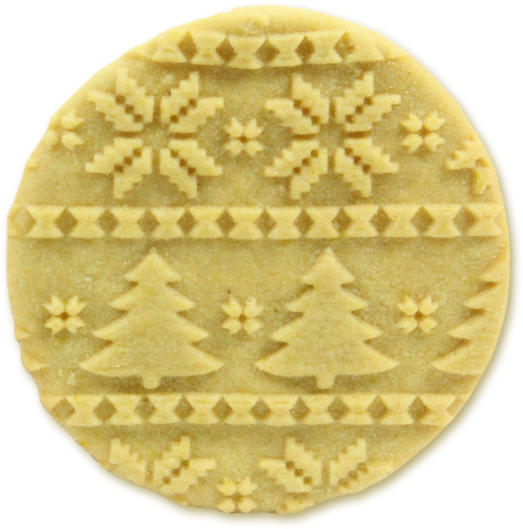 folkroll Teigroller 3D-Motiv-Teigrolle Buchenholz, Skandinavien Weihnacht