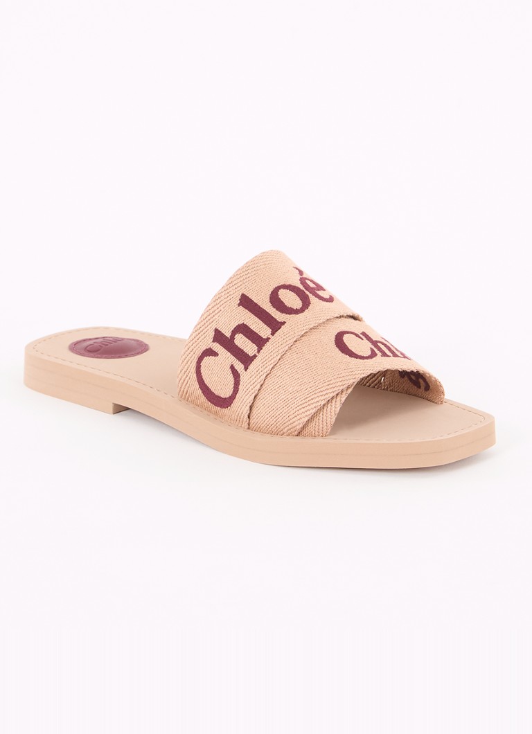 Chloé Woody papuča s printom logotipa