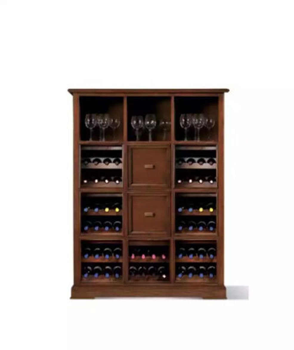 JVmoebel Barschrank Hausbar Wohnzimmer Barschrank Vitrine Italienische Möbel Holz (1-St., Barschrank)