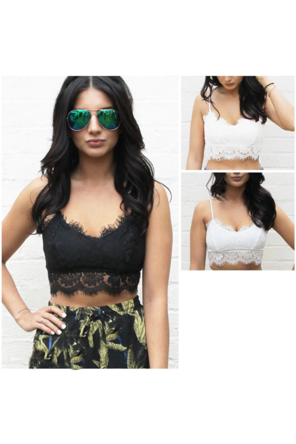 Merry See  Schwarzer Spitzen-BH-Bustier