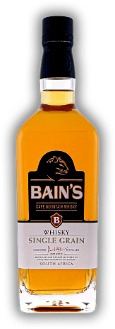 Bain's Cape Mountain Whisky Single Grain Bain's Cape Mountain Whisky Single Grain Sehr weich durch doppelte Reifung. 0,7	 Liter - Vol 40%