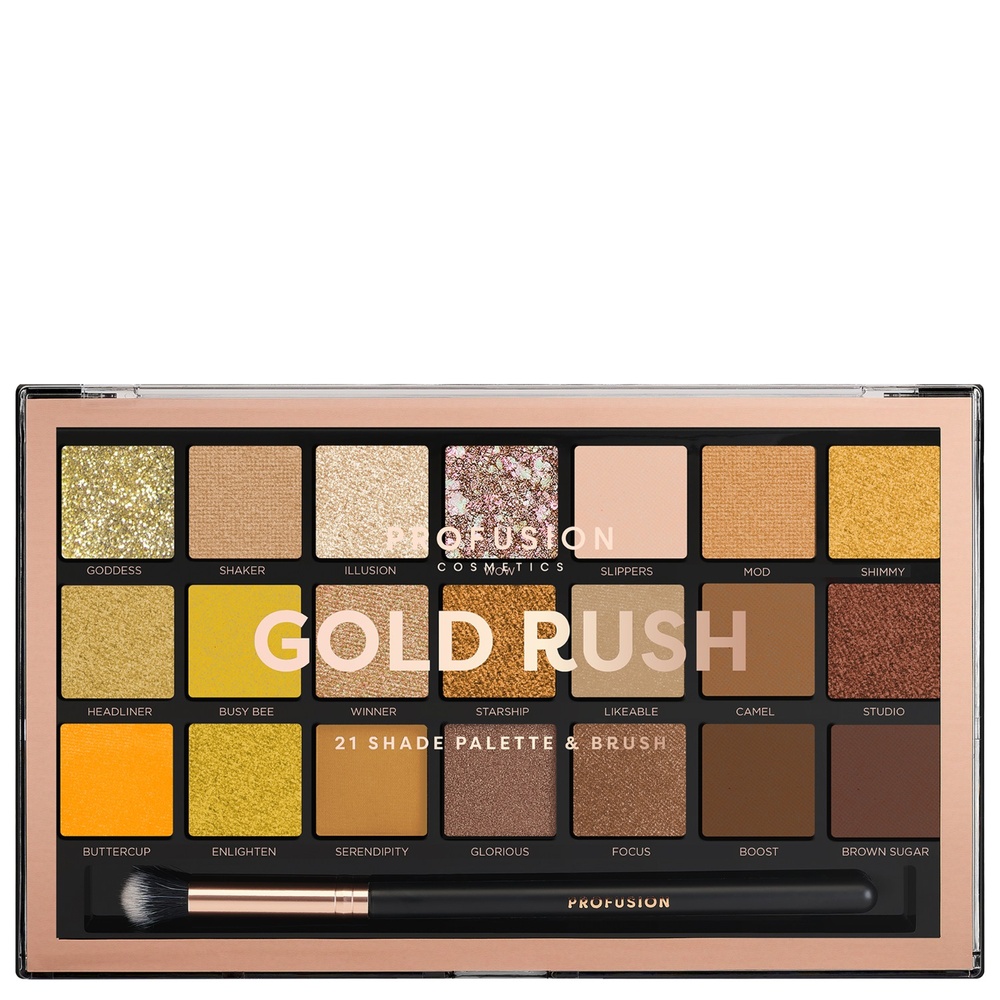 Profusion Cosmetics Palette Yeux 21 Pro Gold Rush Palette de maquillage