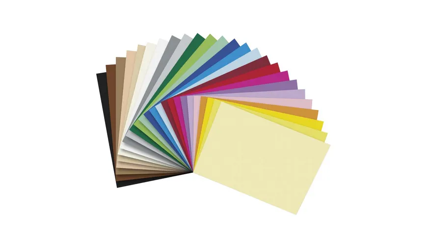 folia Riesen-Tonpapierblock 50 Blatt 24 x 34 cm sortiert