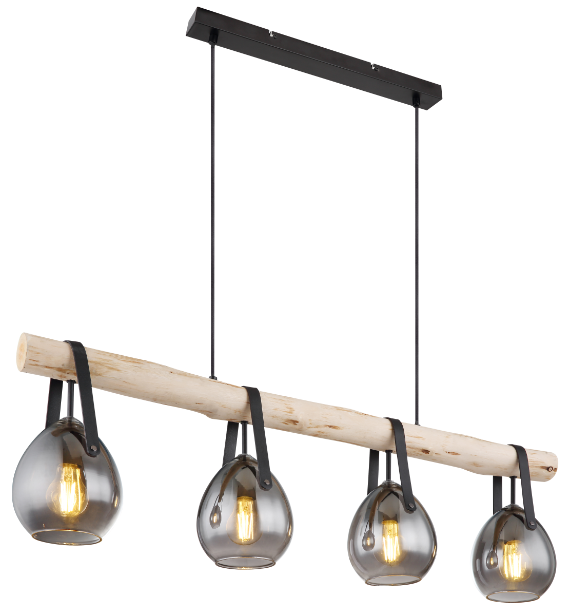 Interliving 4-flg Pendelleuchte IL-9332 Holz