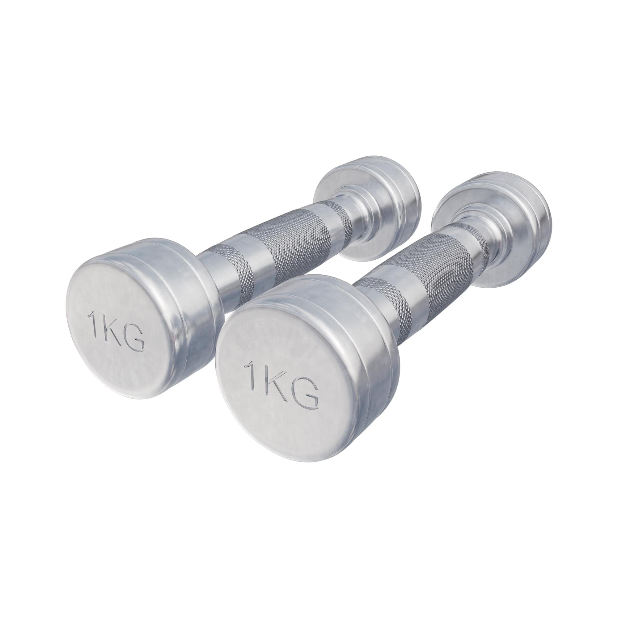 GORILLA SPORTS Kurzhantel Chrom - Einzeln/2er Set, 2-30kg Gewichte, Gerändelt, Stahl - Hantelset, (Set)