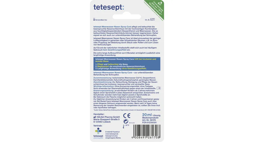 tetesept Meerwasser Nasen Spray Care 20 ml 20 ml