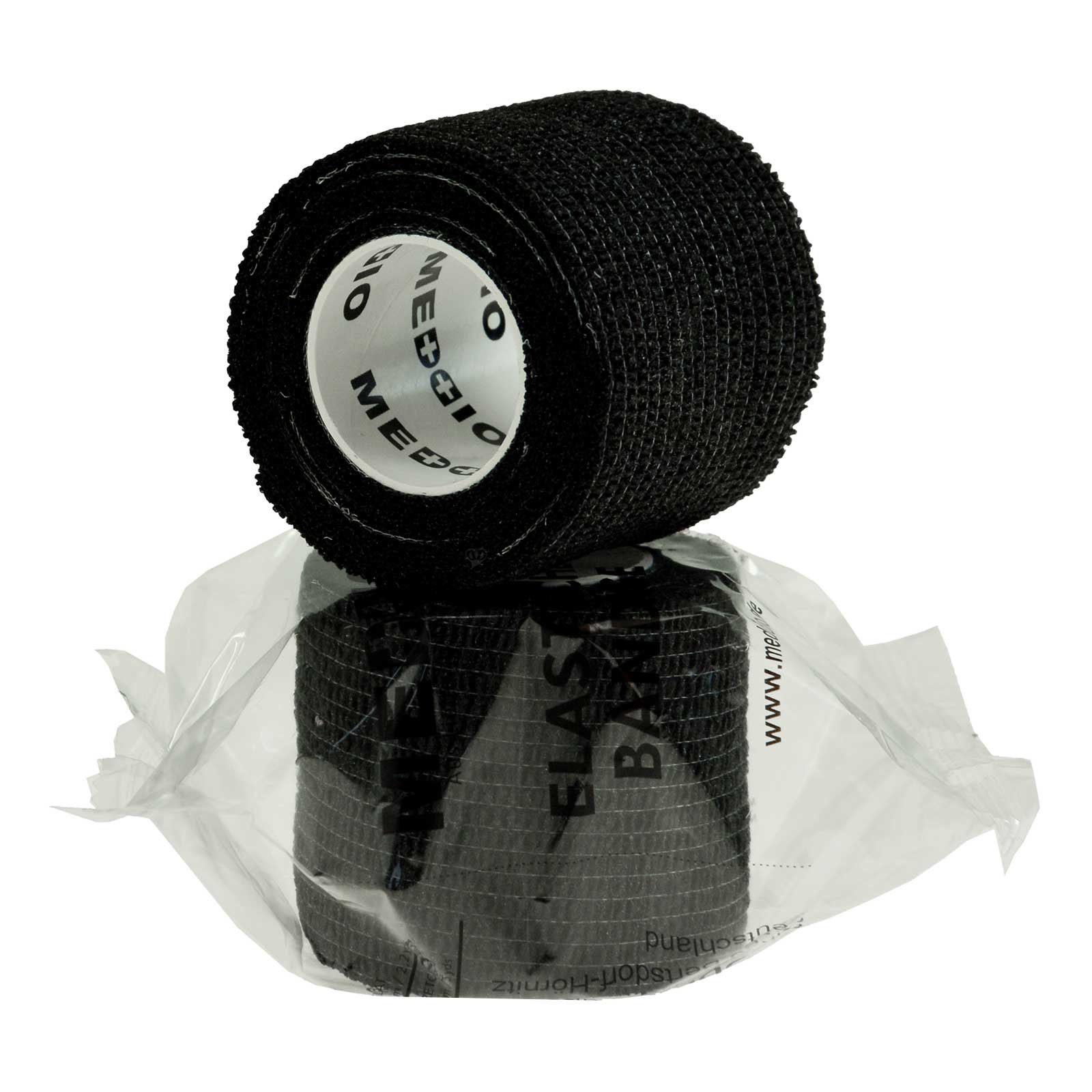 meDDio Pferdebandage 12 Haftbandagen Größe+Farbe wählbar, black velvet