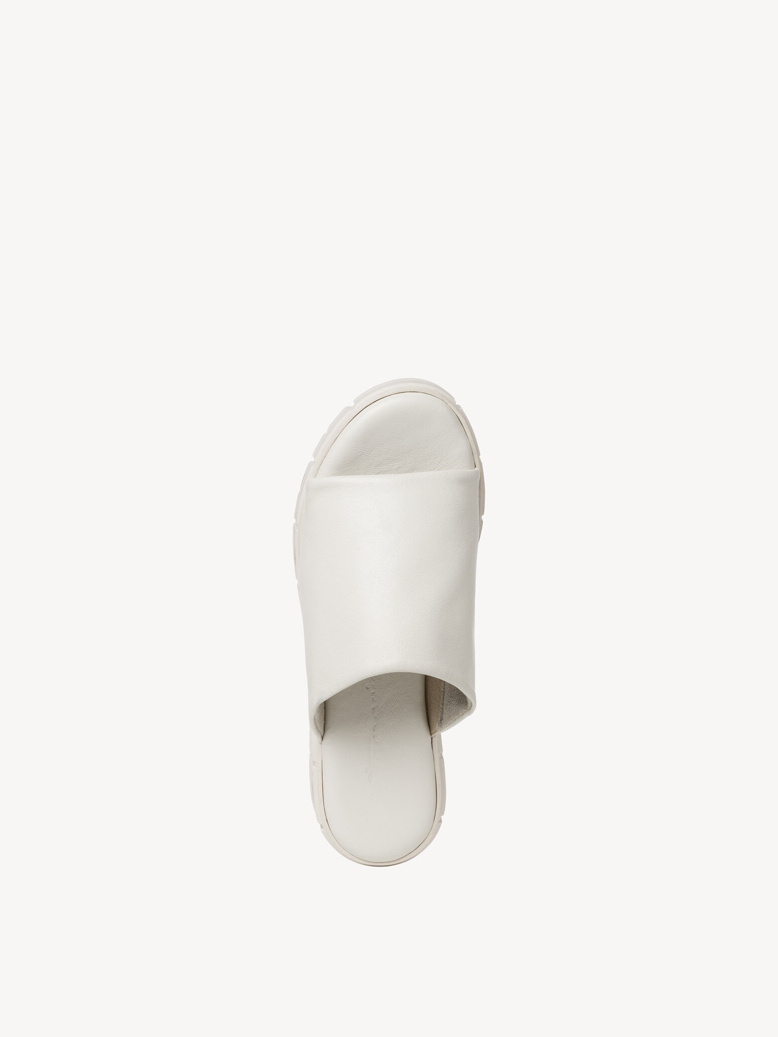 Mule en cuir - blanc