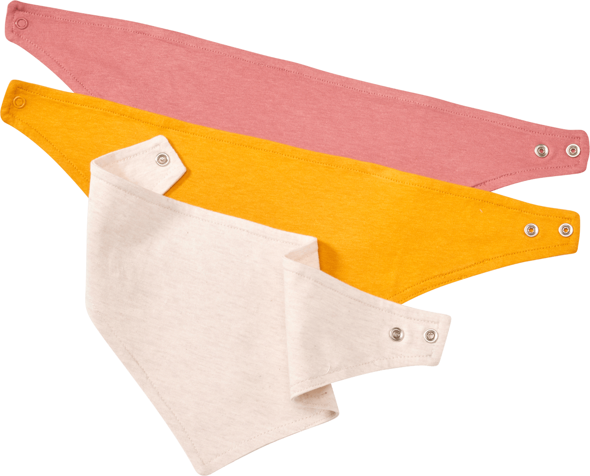 Halstücher, rosa + gelb + beige, 3 St