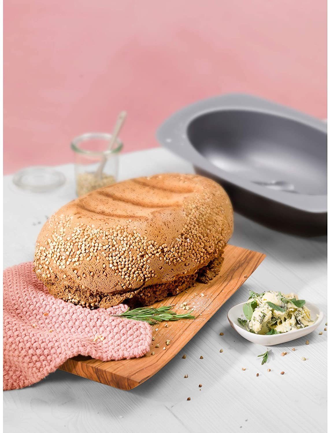 Kaiser Brotbackform Inspiration, (1x Kastenbackform (Länge 32 cm, für 750g-Brote) 2-tlg)