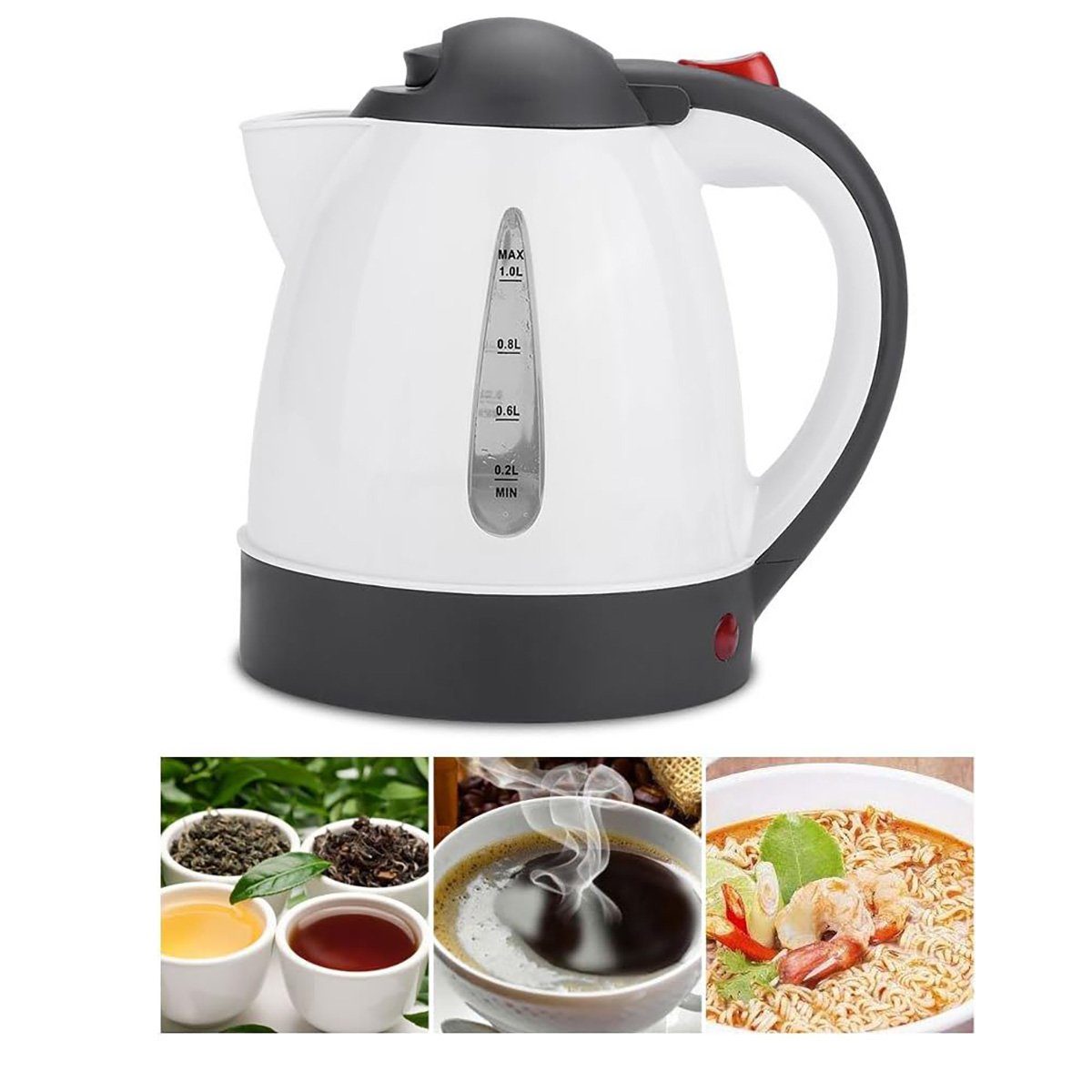 götäzer Wasserkessel Auto-Wasserkocher aus Edelstahl 304 (1000 ml, 12 V/24 V), Automatische Wärmeerhaltung, kann heißes Wasser, Kaffee, Tee machen