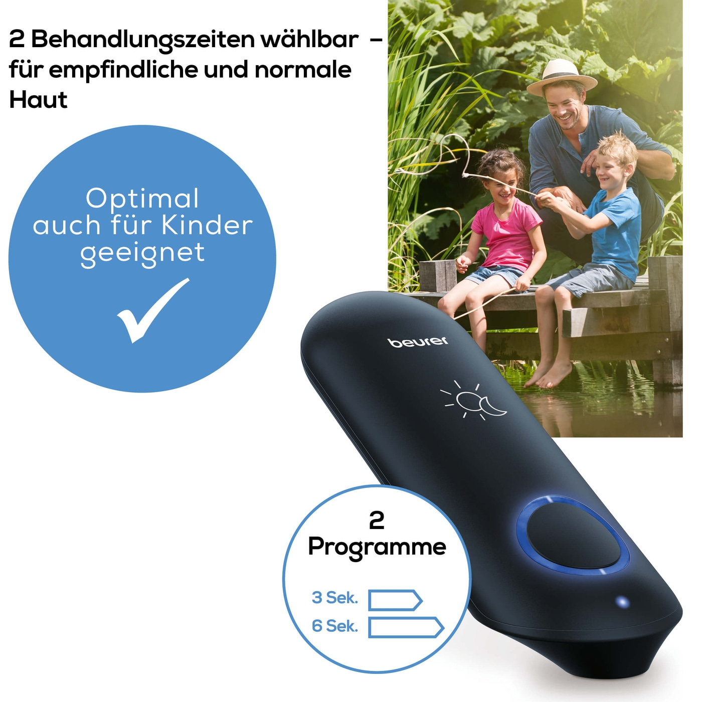 Beurer Insektenstichheiler BR 90-Insektenstichheiler zur Behandlung von Insektenstichen & -bissen mit praktischem Licht