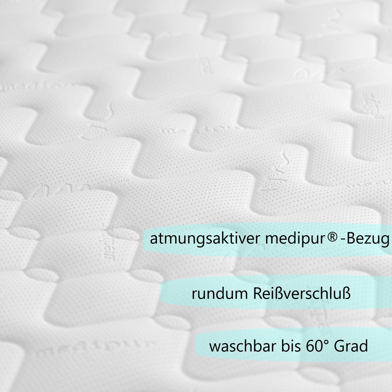 MALIE 7-Zonen-Taschenfederkern-Matratze medipur® 1000, Größe 90/200 cm, Härtegrad 4