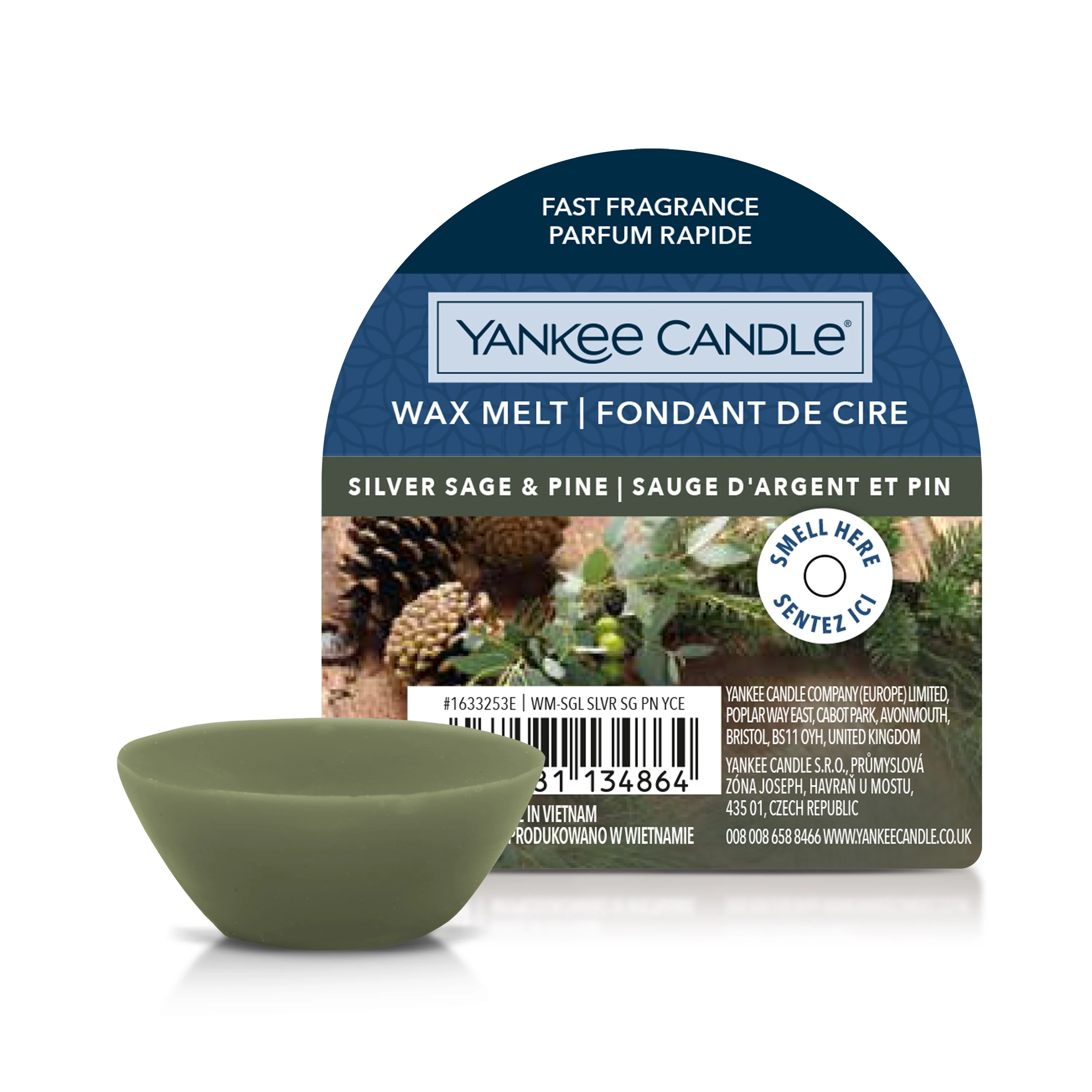 Wax Melts Hopeinen salvia ja mänty - Tuoksukynttilä