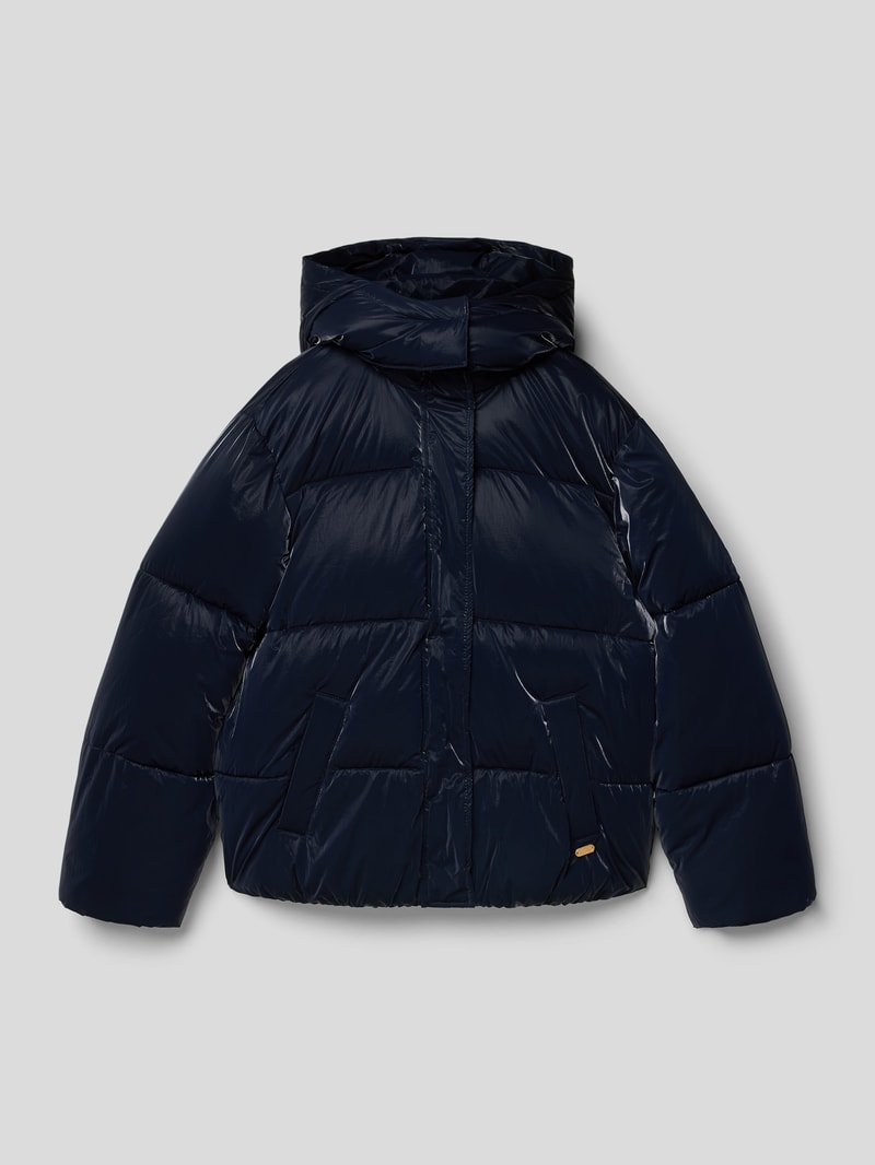Steppjacke mit Kapuze in blau