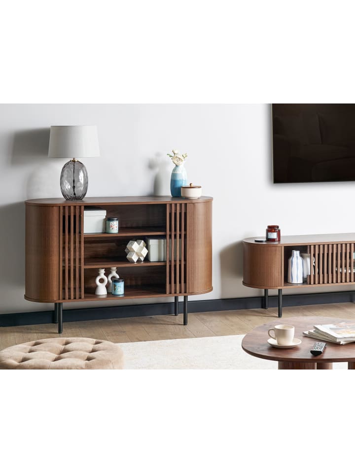 Beliani Sideboard TAROON in Braun/Schwarz - (W) 120 x (H) 80 x (L) 40 cm günstig kaufen onesize