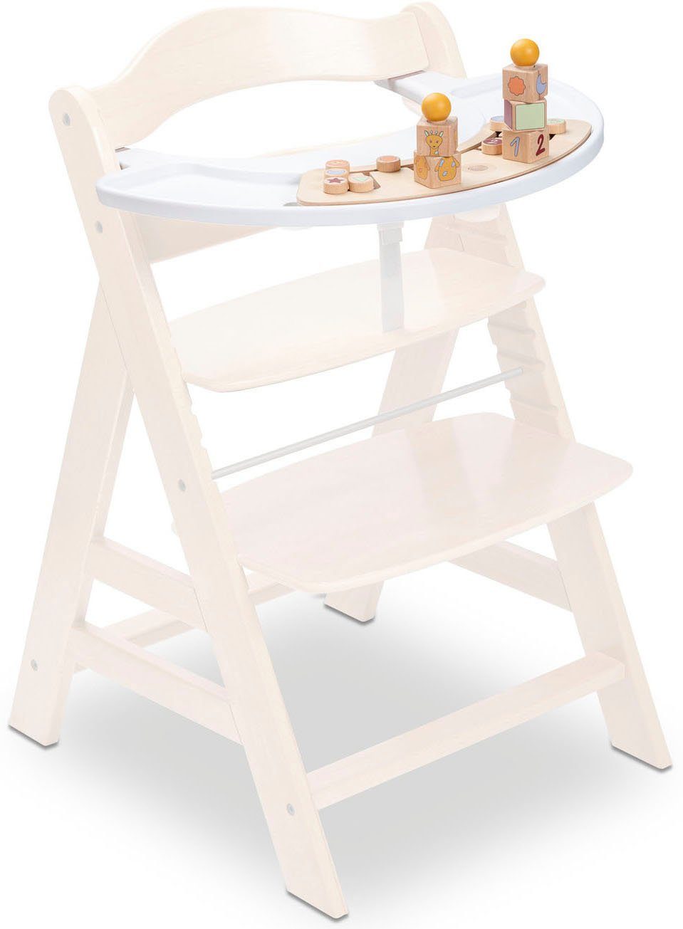 Hauck Hochstuhltablett Alpha Play Sorting Set Giraffe, Holz, Kunststoff, FSC® - schützt Wald - weltweit