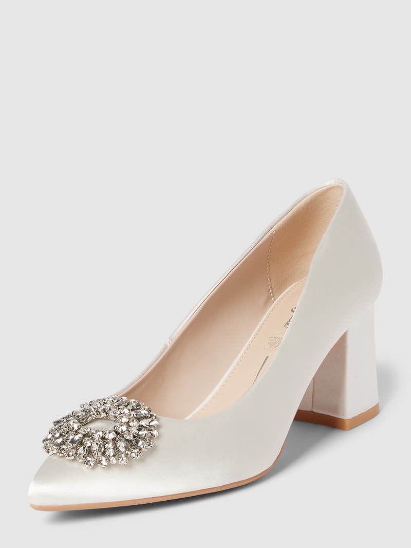 Brautschuhe mit Ziersteinbesatz Modell 'ROBYN GLAM' in offwhite