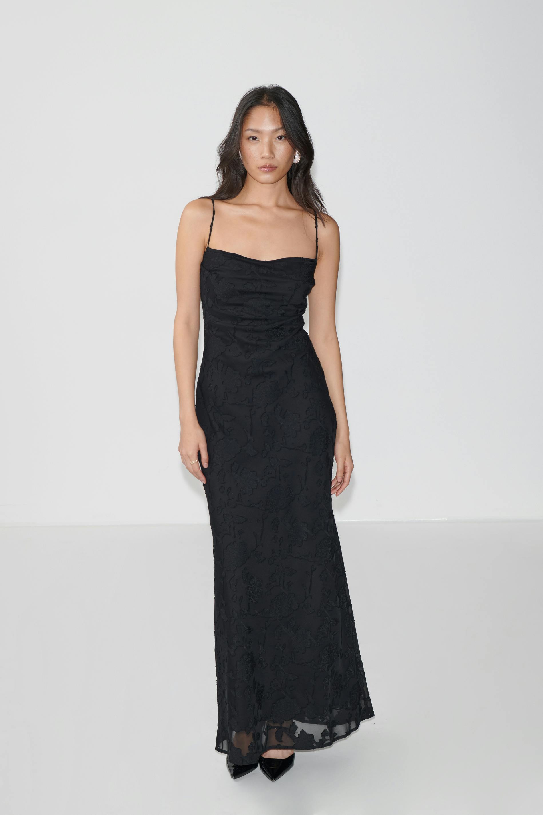 Cowl neck dress