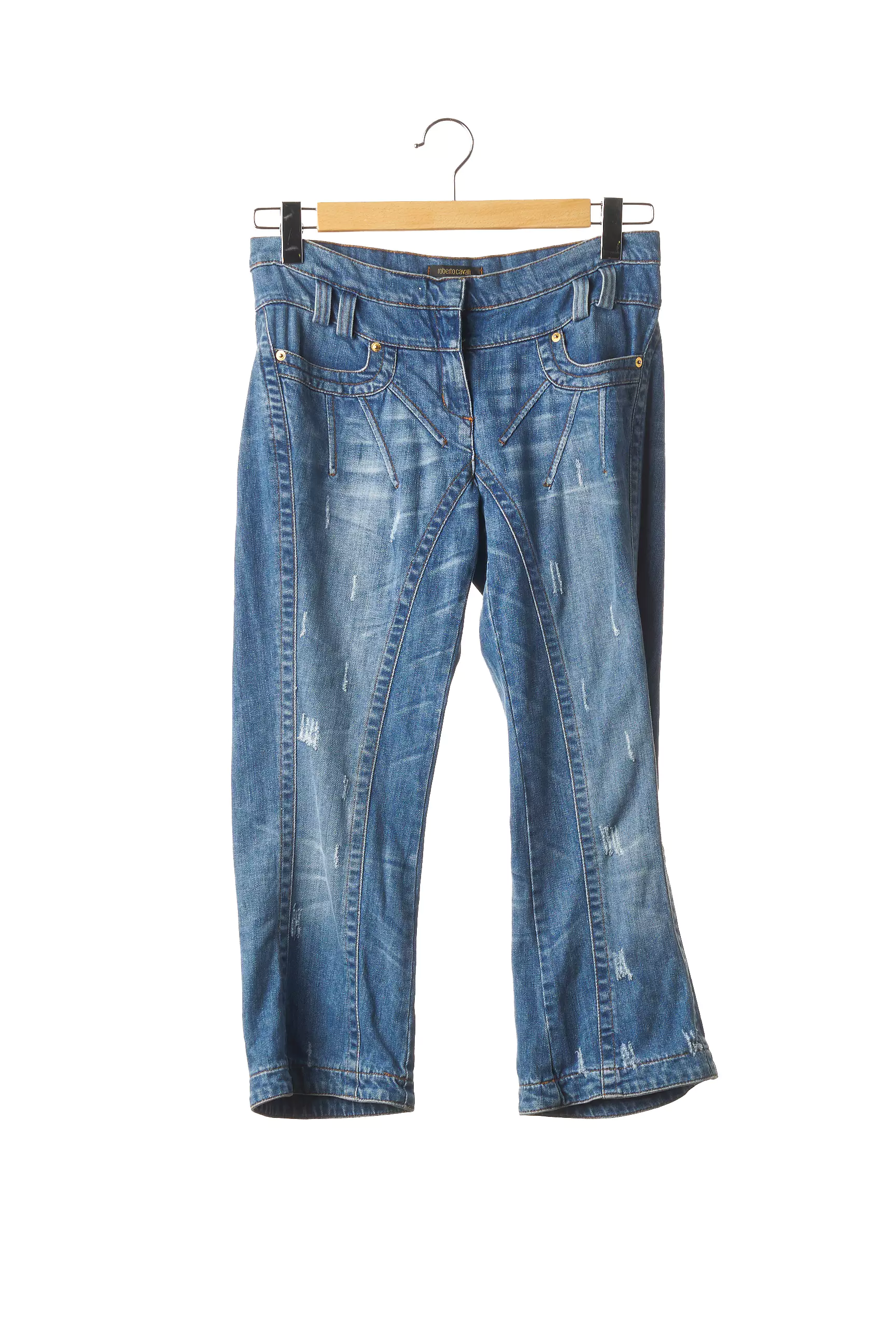 Roberto Cavalli Pantacourts Femme couleur bleu