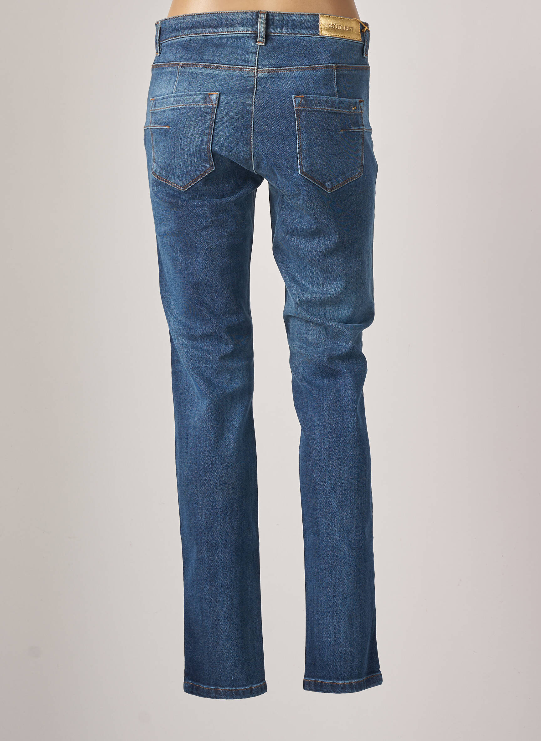 Couturist Jeans Coupe Slim Femme couleur bleu