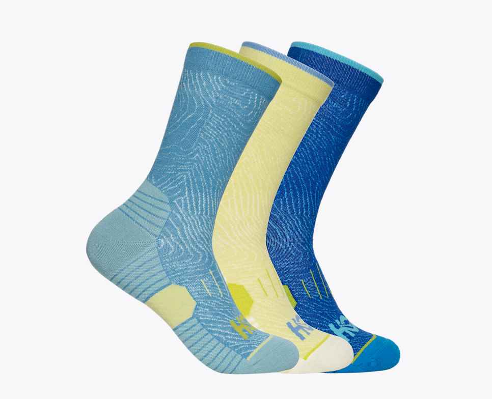 Crew løpesokker, 3-pakning Alpine Blue / Cardamon / Ultramarine