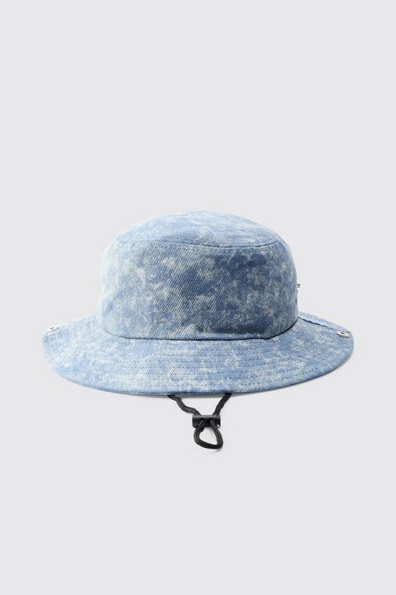 Blauer Denim-Anglerhut