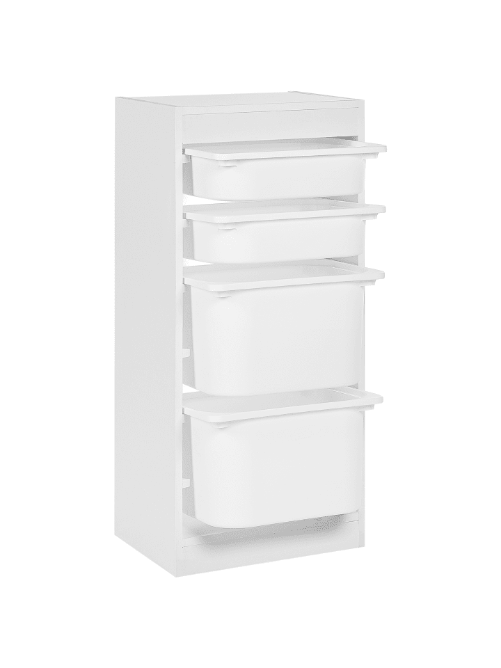Beliani Kommode TOBIN in Weiß - (W) 42 x (H) 89 x (L) 30 cm günstig kaufen onesize
